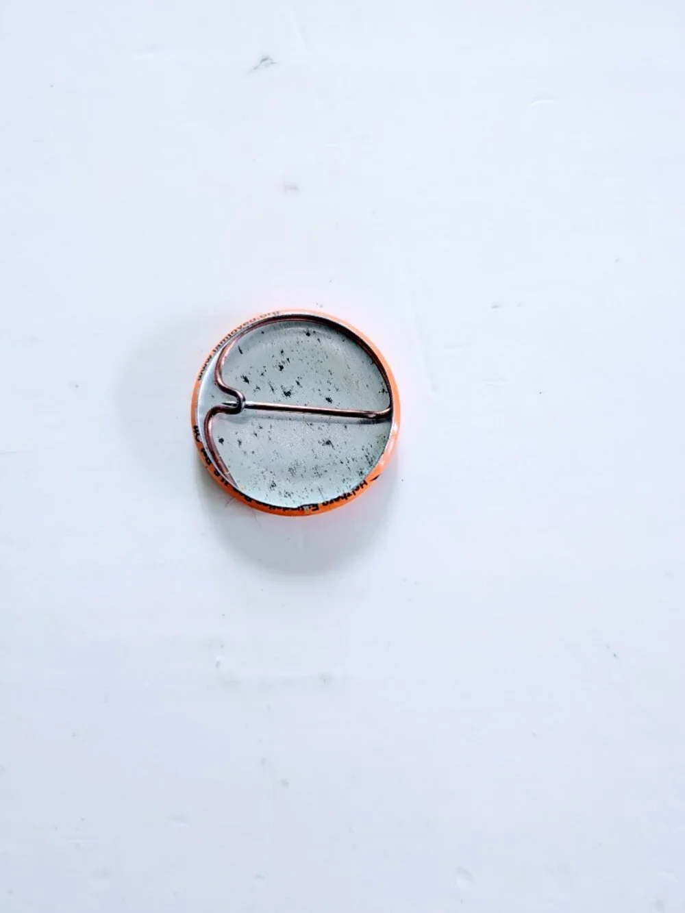 Rare VTG 80s I Am Loved Halloween Pin Button Helzberg Foundation Orange Bats USA